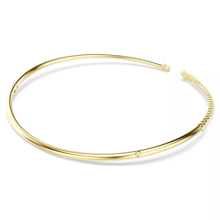 Mesmera choker Mixed cuts, White, 18K gold finish